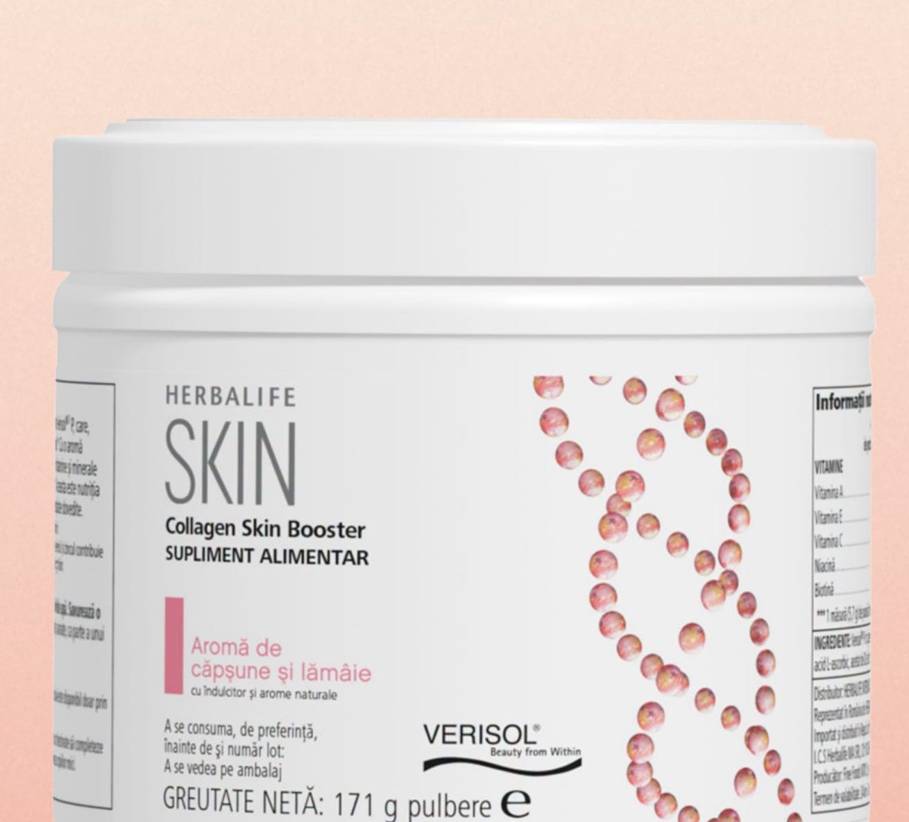 Recipient Herbalife SKIN Collagen Skin Booster, aromă de căpșune și lămâie